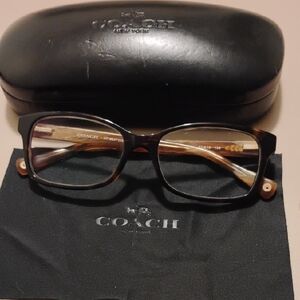 Coach Black and Brown Frame Glasses